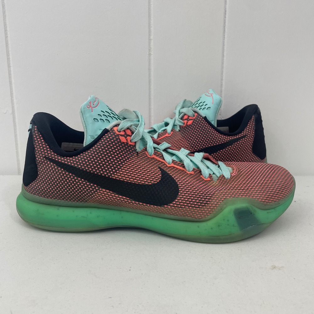 Nike Kobe X 10 Bright Crimson Green Glow 705317-608 Men's Size 9 NO BOX